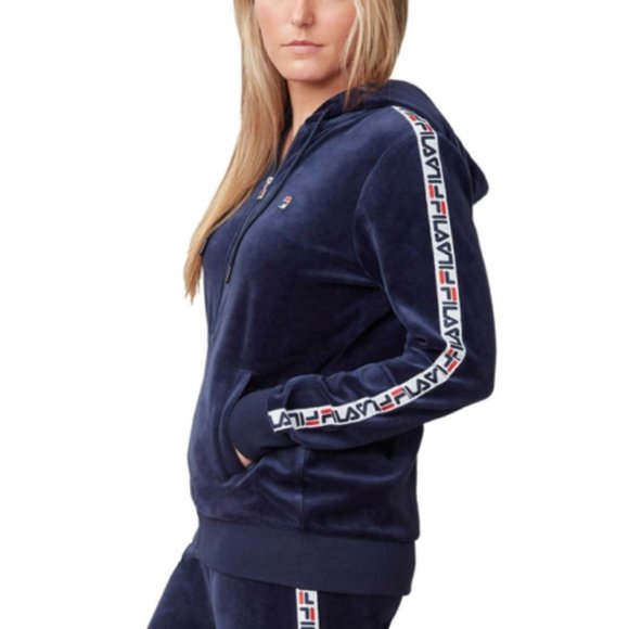 FILA Women's Ultra Soft Velour Hooded Full Zip - Picture 3 of 4